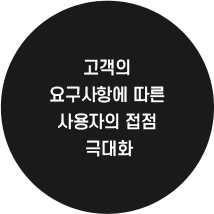 고객의 요구사항에 따른 사용자의 접점 극대화